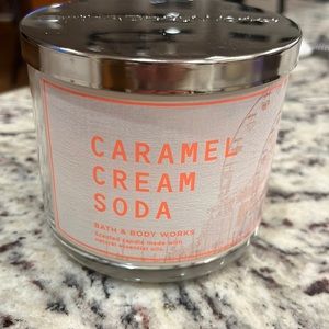 New caramel cream soda candle bath and Bodyworks